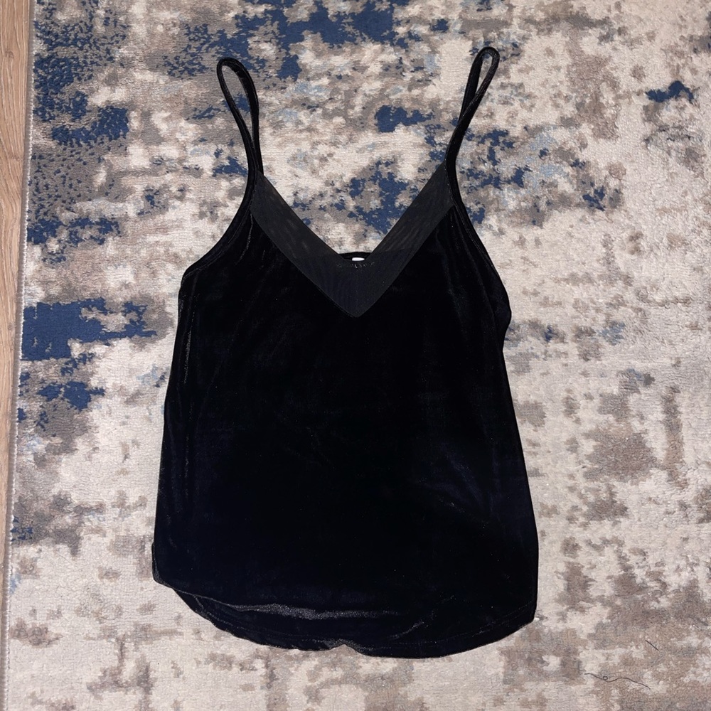 Kendall and Kylie Black Velvet Tank Top